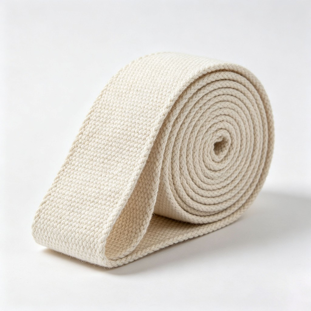 Eco-Friendly Black Herringbone Texture Natural Cotton Bio-based Webbing Strap